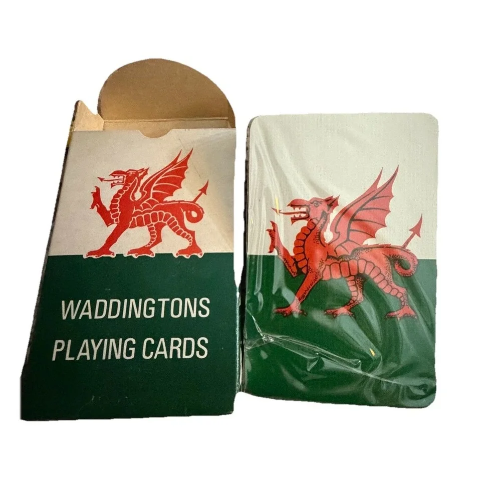 Vintage Waddingtons Welsh Dragon Playing‎ Cards Sealed Deck Red Dragon England